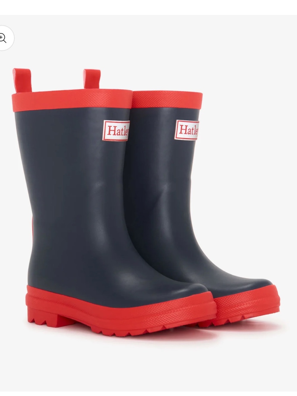 Hatley Kids Navy & Red Matte Rain Boots Size 3